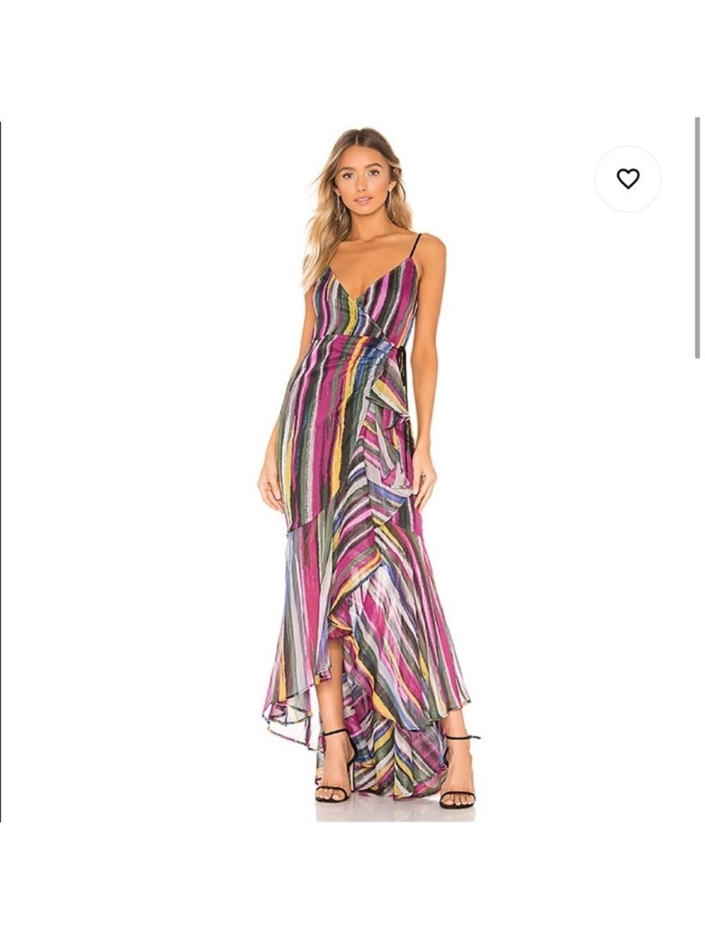 MICHAEL COSTELLO x REVOLVE Atienne High Low Maxi Dress w/ Train in Multi Size XS